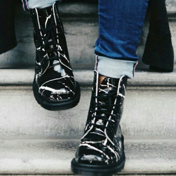 dr martens marble boots